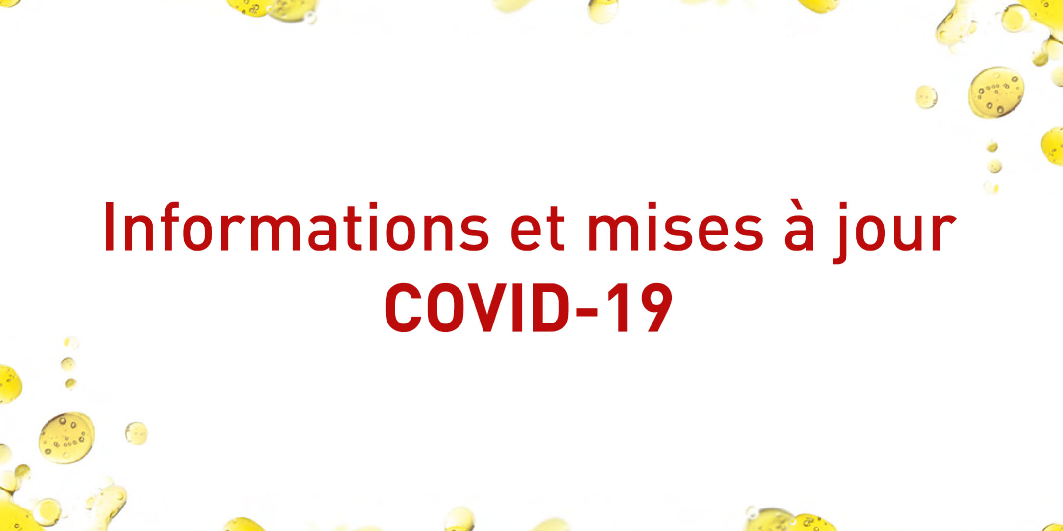 OLVEA – Informations et mises à jour – COVID-19