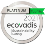Ecovadis - Platinium - Top Sustainable CSR rating company - 2021